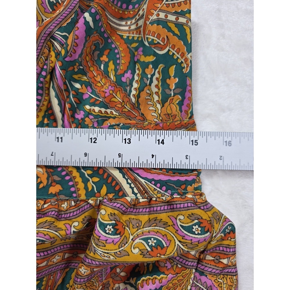 Boho Paisley Wide Leg Jumpsuit Made In India One Size M/L Festival Resort - Picture 9 of 11